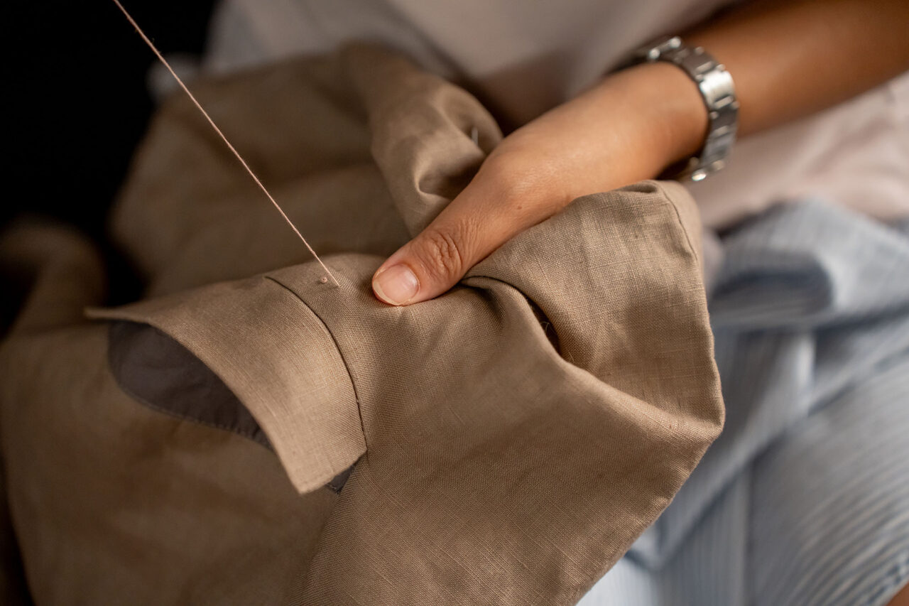 Embroidering fabric